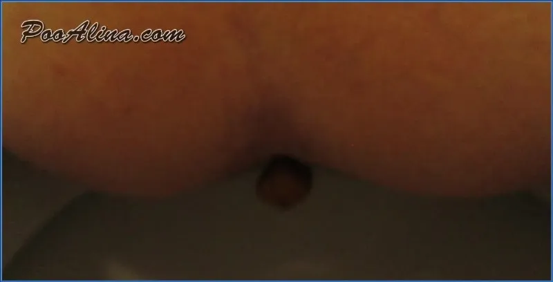Alina si siede sulla tazza del water appena sveglia e scarica il suo scat - vidéo fétiche