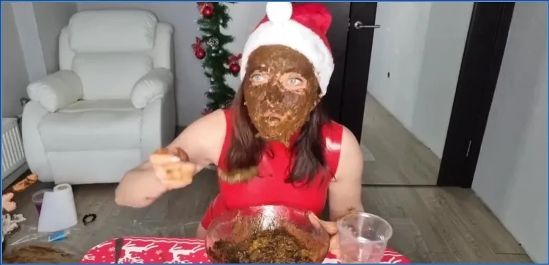 Scatlina come puttana natalizia con 22 scariche di scat Parte 2 - video scat