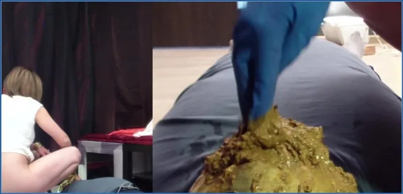 Milana Smelly offre un menu di tre portate a base di scat per la cena con diarrea - video scat